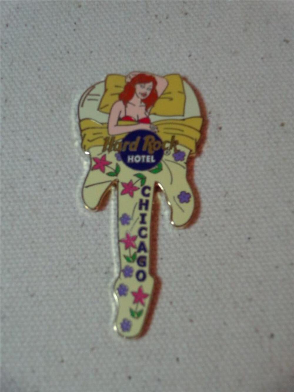 Hard Rock Hotel Pin Chicago Sexy Woman In Bed Guitar -061326